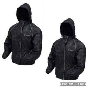 New FROGG TOGGS Women’s Black SWEET T Rain JACKET Reflective Waterproof Size M